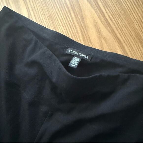 Eileen Fisher Black Washable Flex Ponte Wide-Leg Pant Medium - Picture 6 of 7